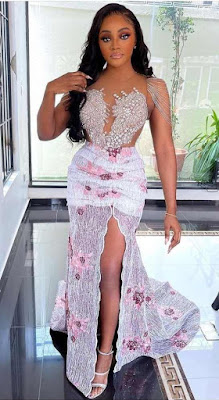 Latest White Lace Styles for Aso Ebi and Owambe