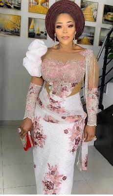 Latest White Lace Styles for Aso Ebi and Owambe