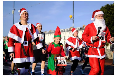 Family celebrating Christmas