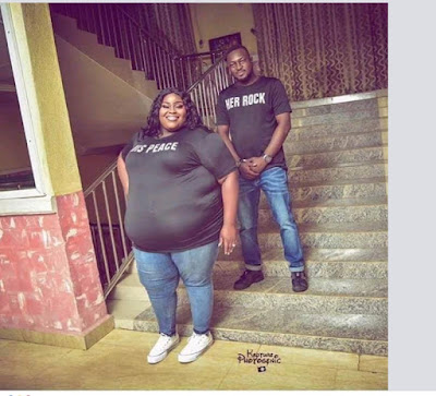 Plus sized bride and groom