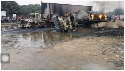 Tanker explosion Tanker explosion in lagos