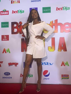 Ella arrives for eviction party