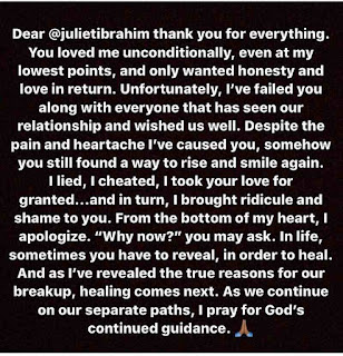 Iceberg Slim and Juliet Ibrahim Iceberg Slim apologizes to Juliet Ibrahim