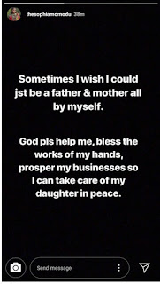 Davido's baby mama  Sophia Momodu wishes to be a father and mother to her child