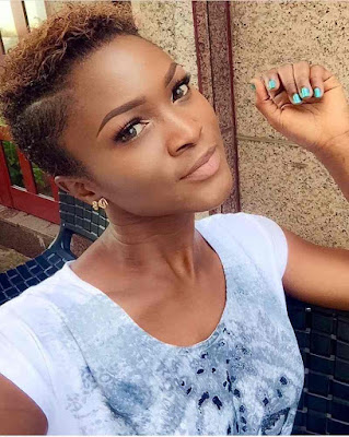 Nigerian female celebrities with natural blonde hairstyle