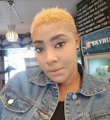 Nigerian female celebrities with natural blonde hairstyle