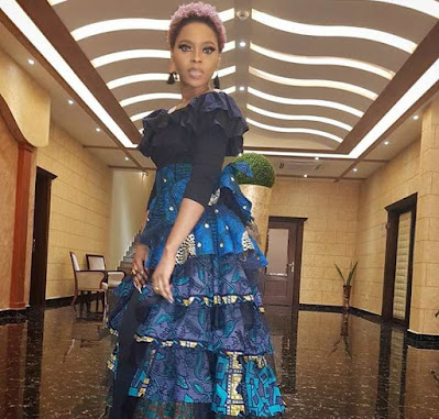 Chidinma Ekile looks stunning in simple Ankara styles