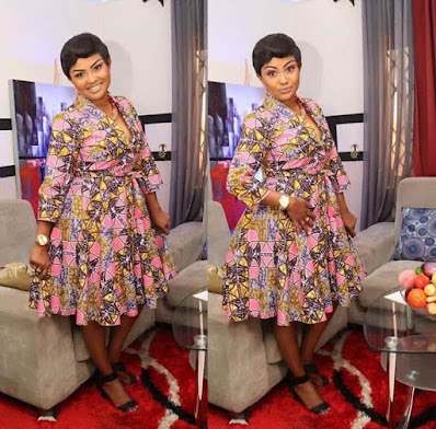 Latest Ankara short gown styles Nana Ama McBrown Ankara short gown styles
