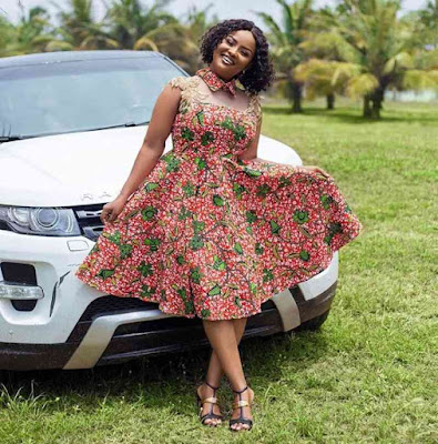 Latest Ankara short gown styles Nana Ama McBrown Ankara short gown styles