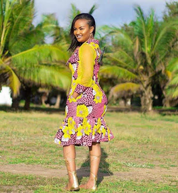 Latest Ankara short gown styles Nana Ama McBrown Ankara short gown styles