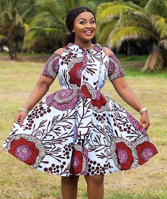 Latest Ankara short gown styles Nana Ama McBrown Ankara short gown styles
