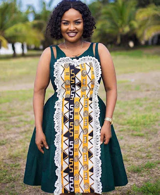 Latest Ankara short gown styles Nana Ama McBrown Ankara short gown styles