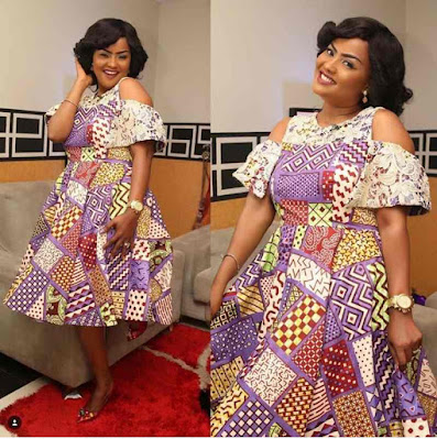 Latest Ankara short gown styles Nana Ama McBrown Ankara short gown styles