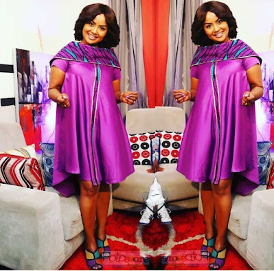 Latest Ankara short gown styles Nana Ama McBrown Ankara short gown styles