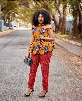 Ankara trousers and peplum top Classy Ankara trousers and peplum top