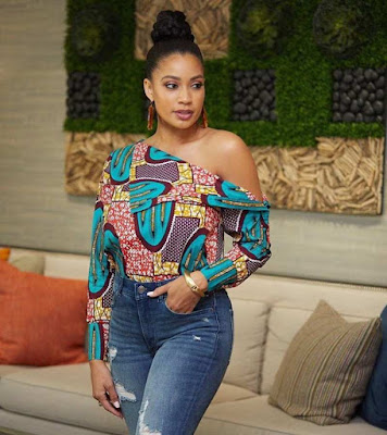 Latest Ankara tops with jeans trousers