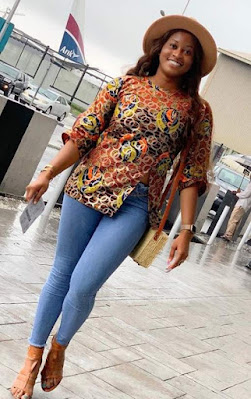 Latest Ankara tops with jeans trousers