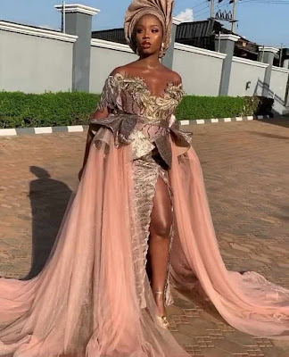 Latest lace gown styles Latest lace gown styles for aso ebi and owambe
