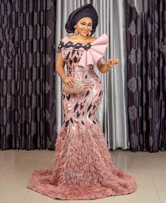 Latest lace gown styles Latest lace gown styles for aso ebi and owambe