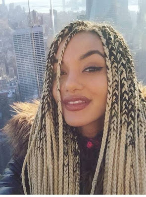 Black and blonde box braids Box braids mixed with black and blonde