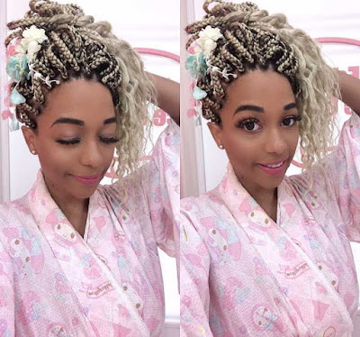 Blonde box braids Blonde box braid styles