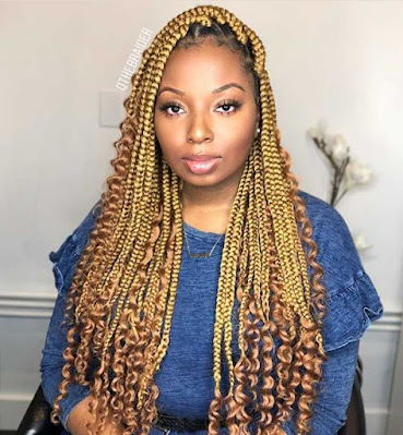 Blonde box braids Blonde box braid styles