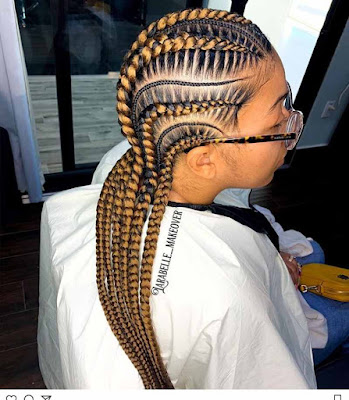 Bohemian feed in braids Bohemian Feed In Braids With Ponytails