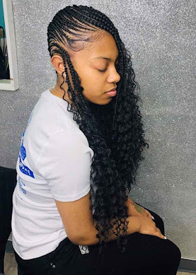 Bohemian feed in braids Bohemian Feed In Braids With Ponytails