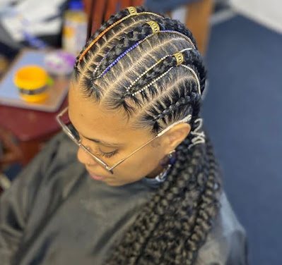 Bohemian feed in braids Bohemian Feed In Braids With Ponytails
