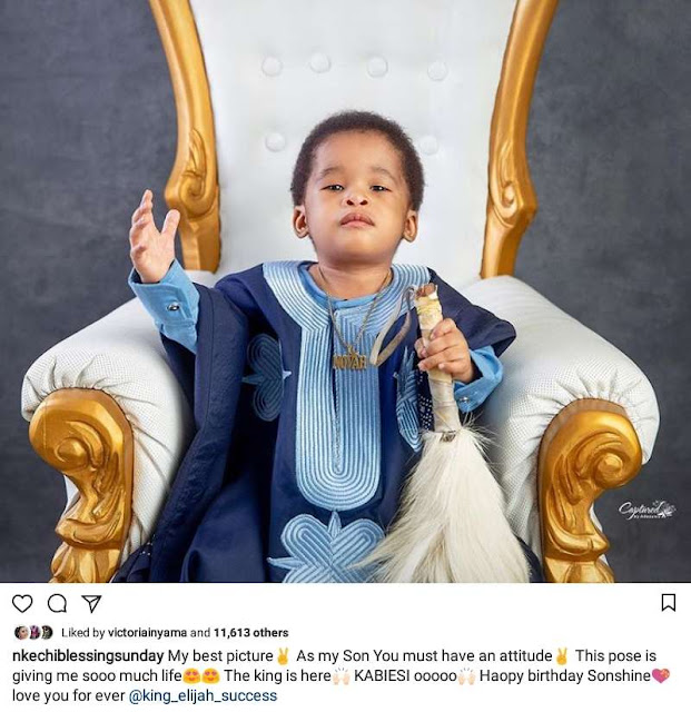 Nkechi Blessing Sunday Nkechi Blessing Sunday celebrates son birthday