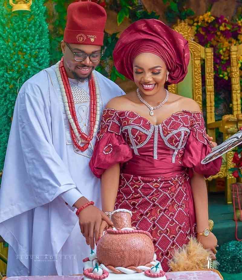 Couple Matching Igbo Traditional Wedding Attire For African Wedding Nigerian Wedding Peach 