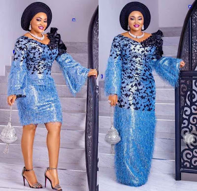 Iro and blouse style Latest Iro and Blouse Styles With Lace and Ankara