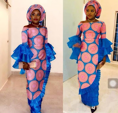 Iro and blouse style Latest Iro and Blouse Styles With Lace and Ankara