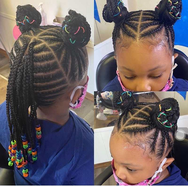Beautiful Braided Hairstyles for Little Girls with Beads 2022/2023 -  Claraito's Blog