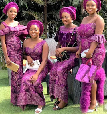 Onion colour lace Onion Colour Asoebi Lace Styles
