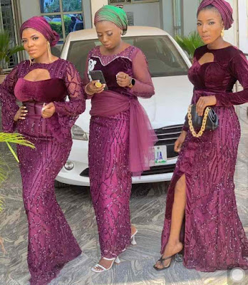 Onion colour lace Onion Colour Asoebi Lace Styles