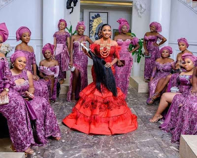 Onion colour lace Onion Colour Asoebi Lace Styles