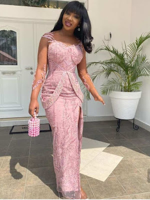 Onion colour lace Onion Colour Aso ebi Lace Styles