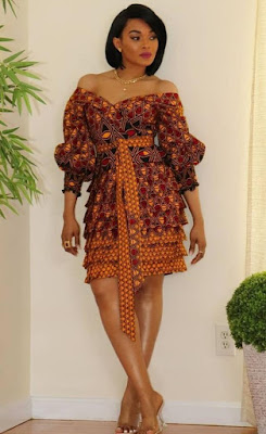 Obi Sky Ankara short gown dresses