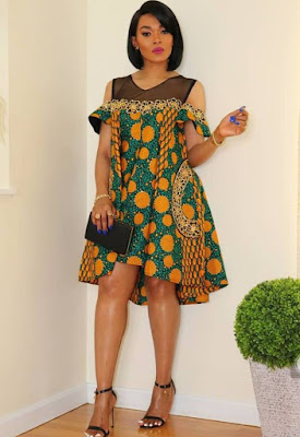 Obi Sky Ankara short gown dresses