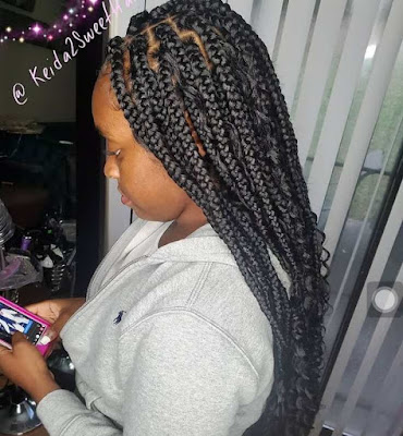 Messy Goddess Box Braids Hairstyles Beautiful Messy goddess box braids hairstyles