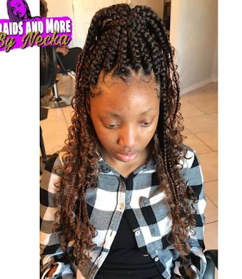 Messy Goddess Box Braids Hairstyles Beautiful Messy goddess box braids hairstyles
