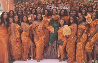 Orange colour aso ebi lace styles Orange/Burnt Orange Colour Aso Ebi Lace Styles