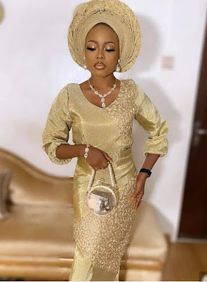 Champagne Gold Colour Lace Styles for Ladies