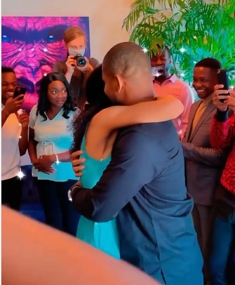 Alex Ekubo engages his girlfriend