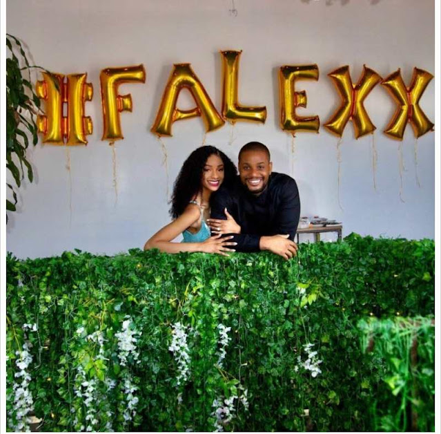 Alex Ekubo engages his girlfriend