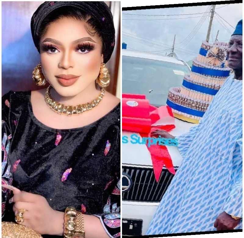 Bobrisky Bobrisky gifts dad car on his birthday