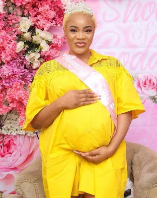 Uche Ogbodo and baby