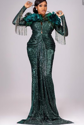 Latest Sequins Gown Styles in Nigeria