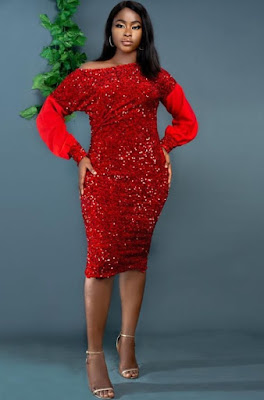 Latest Sequins Gown Styles in Nigeria